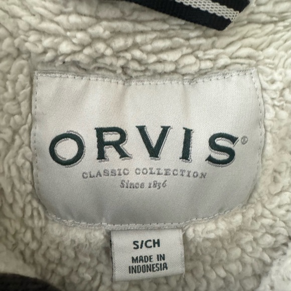 #209 Orvis Sherpa Lined Fleece Sweater Mens small Pullover 1/4 Zip Classic. - Picture 6 of 11